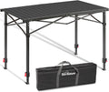 Portable Outdoor Adjustable Height Camping Table, Large for 2-6 Person