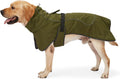 JOHNBOLIN Dog Winter Jacket & Raincoat - Waterproof Windproof Reflective Coat with Warm Insulation, All-Weather Hiking Travel Gear for Indoor/Outdoor Use(Military Green, Large)