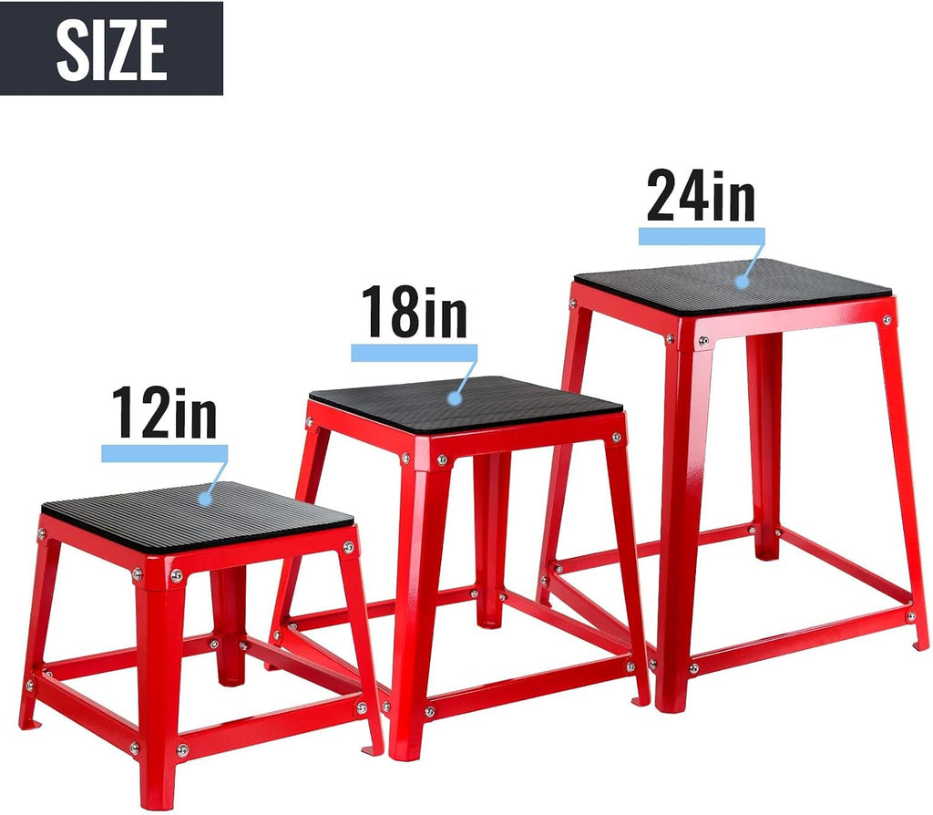 Plyometric Boxes Steel Plyo Box Fitness Exercise Jump Box For Home Gym Plyometric Jumping Exercises