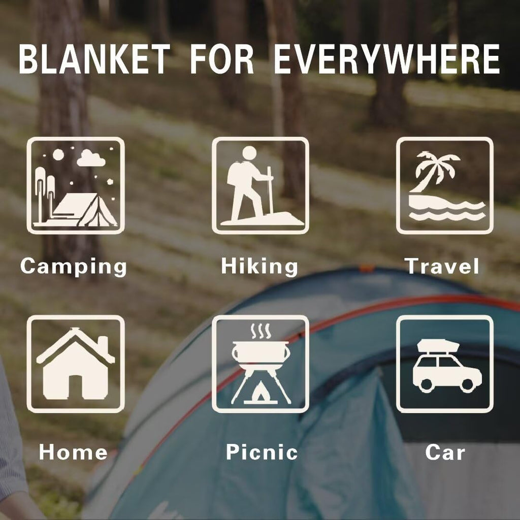 Yizheer Outdoor Puffy Lightweight Down Camping Blanket for Traveling,79x55