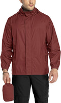 33,000ft Men's Packable Rain Jacket Lightweight Waterproof Golf Raincoat