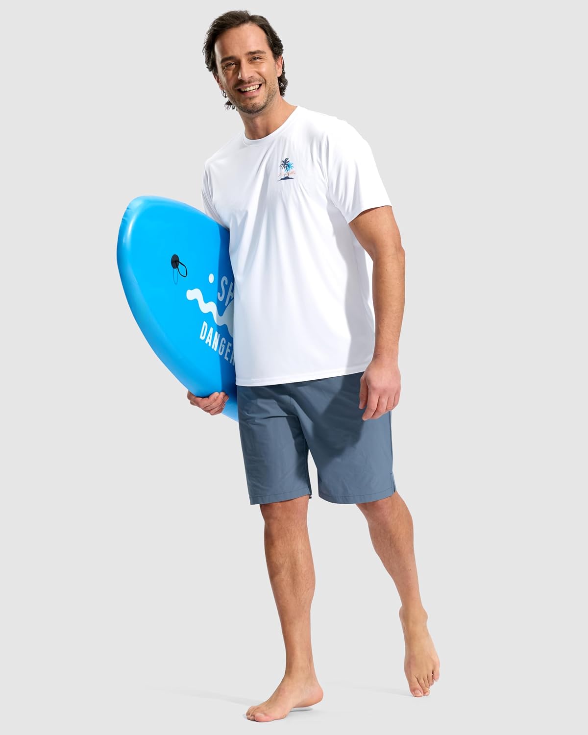Pudolla Men's Fishing Swim Graphic Shirts Short Sleeve Sun Protection UV UPF 50+ SPF Tee Quick Dry Lightweight Water Tops