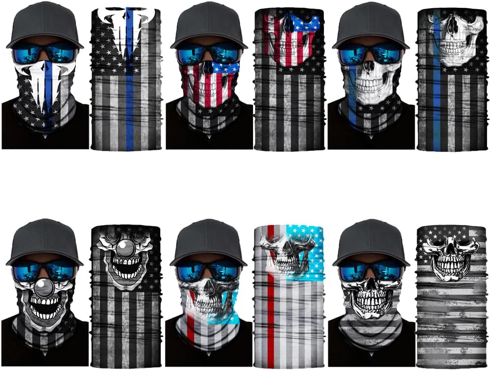 Neck Gaiter Mask,Bandana Gator Face Cover Mask Sun UV Protection,Neck Warmer Balaclava,Tube Face Scarf,Headband for Outdoor