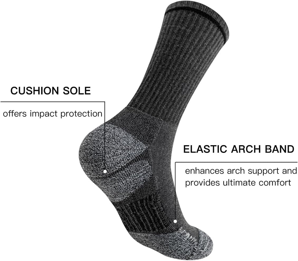 JOYNÉE 8 Pairs Mens Athletic Crew Socks Cushion Running Work Breathable Outdoor Socks for Men