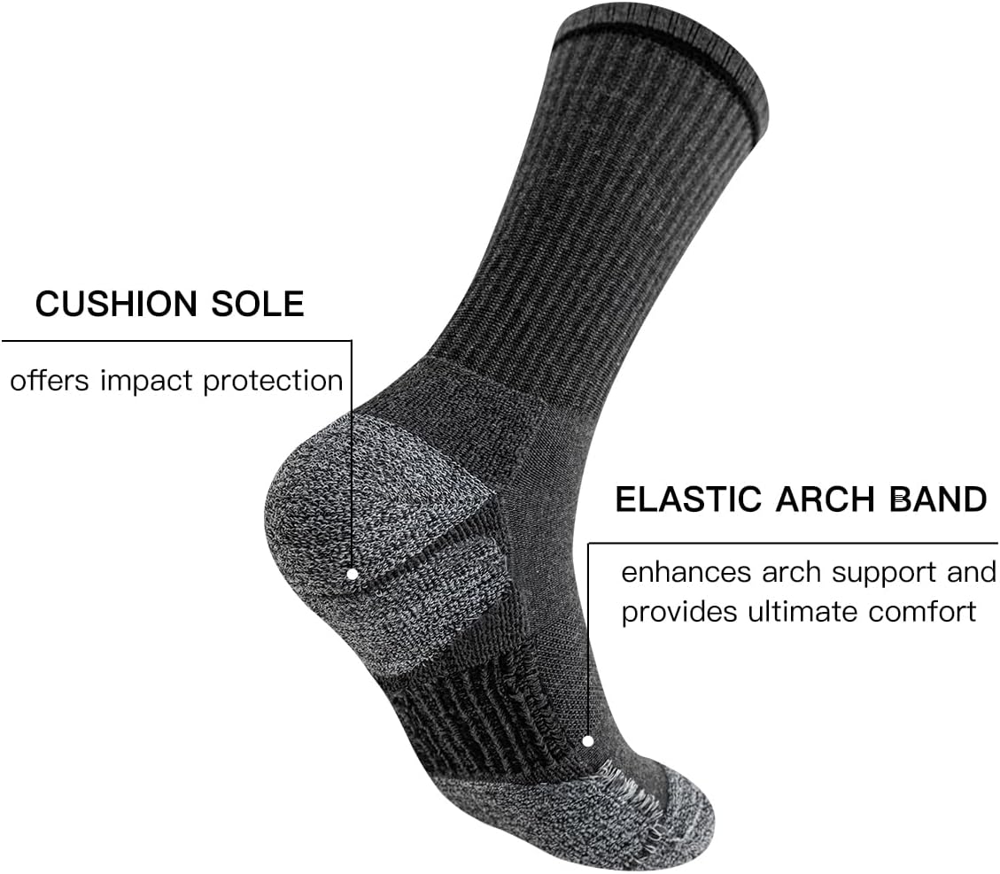 JOYNÉE 8 Pairs Mens Athletic Crew Socks Cushion Running Work Breathable Outdoor Socks for Men