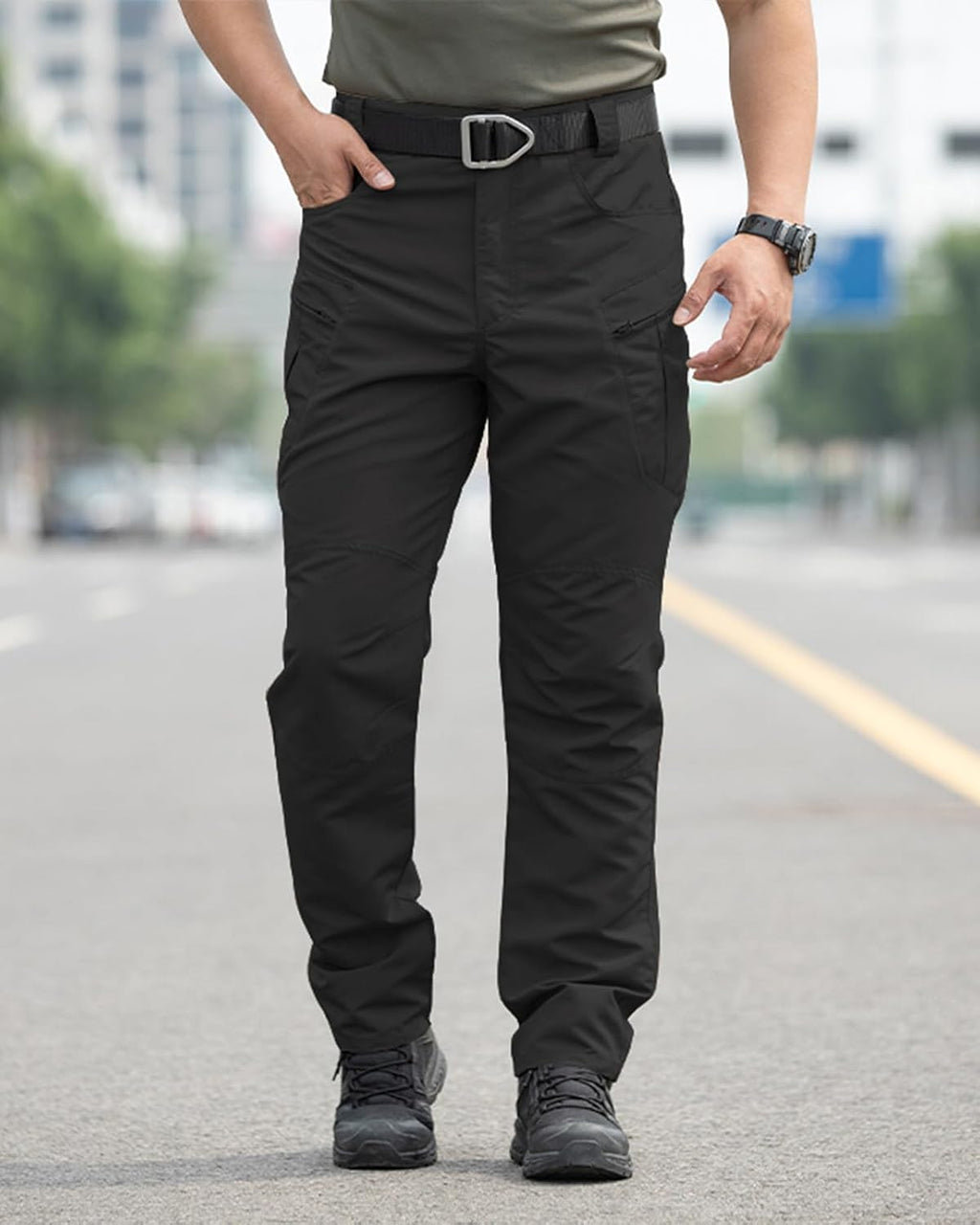 Men's Stretch Tactical Pants,Water Resistant Ripstop Cargo Pants,Lightweight Outdoor Work Hiking Pants with Pockets