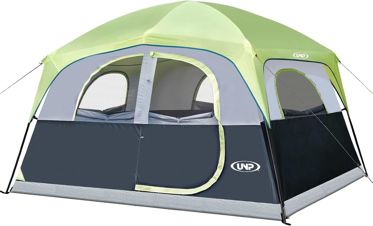 UNP 6 Person Tents for Camping Waterproof Family Cabin Tent with Rainfly