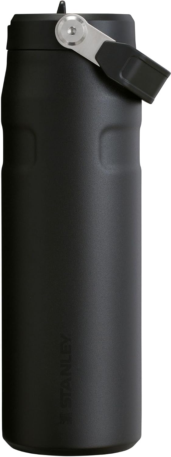 STANLEY IceFlow Flip Straw 2.0 Bottle, 24 oz, Black 2.0