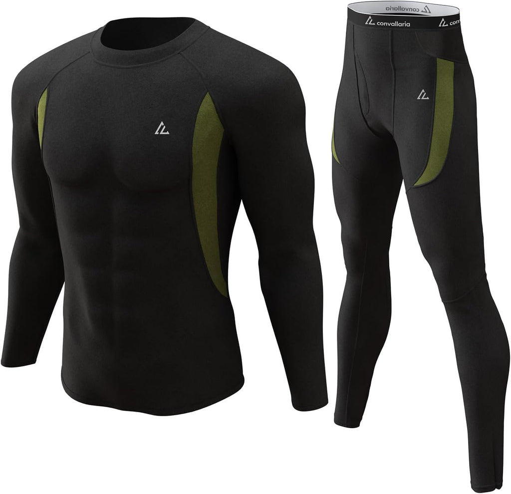 Mens Thermal Underwear Long Johns Set Cold Weather Hunting Base Layer