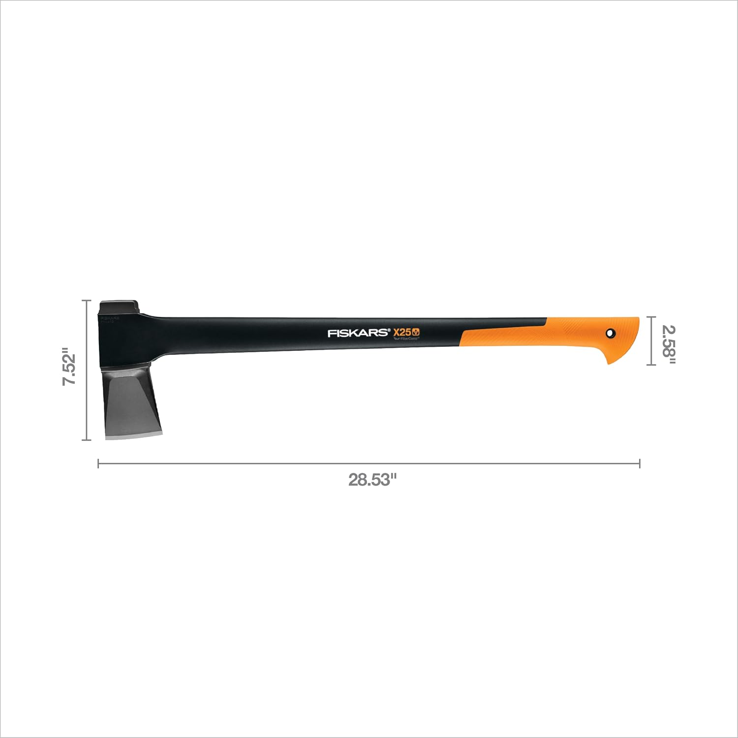 Fiskars X25 Splitting Axe 28", Wood Splitting Axe for Medium to Large Logs