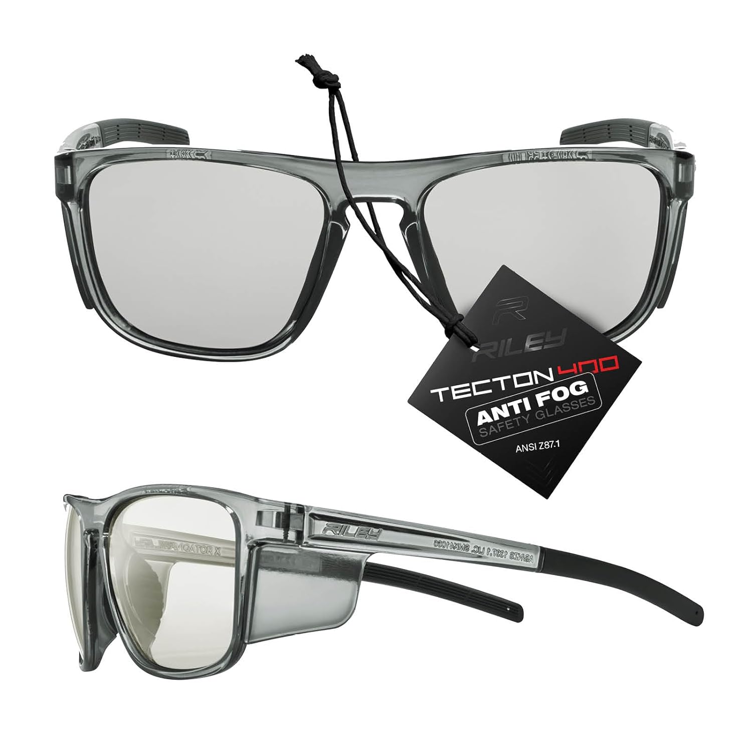 Riley Navigator X Sunglasses with Anti-Fog, LED Lenses & Side Sheilds