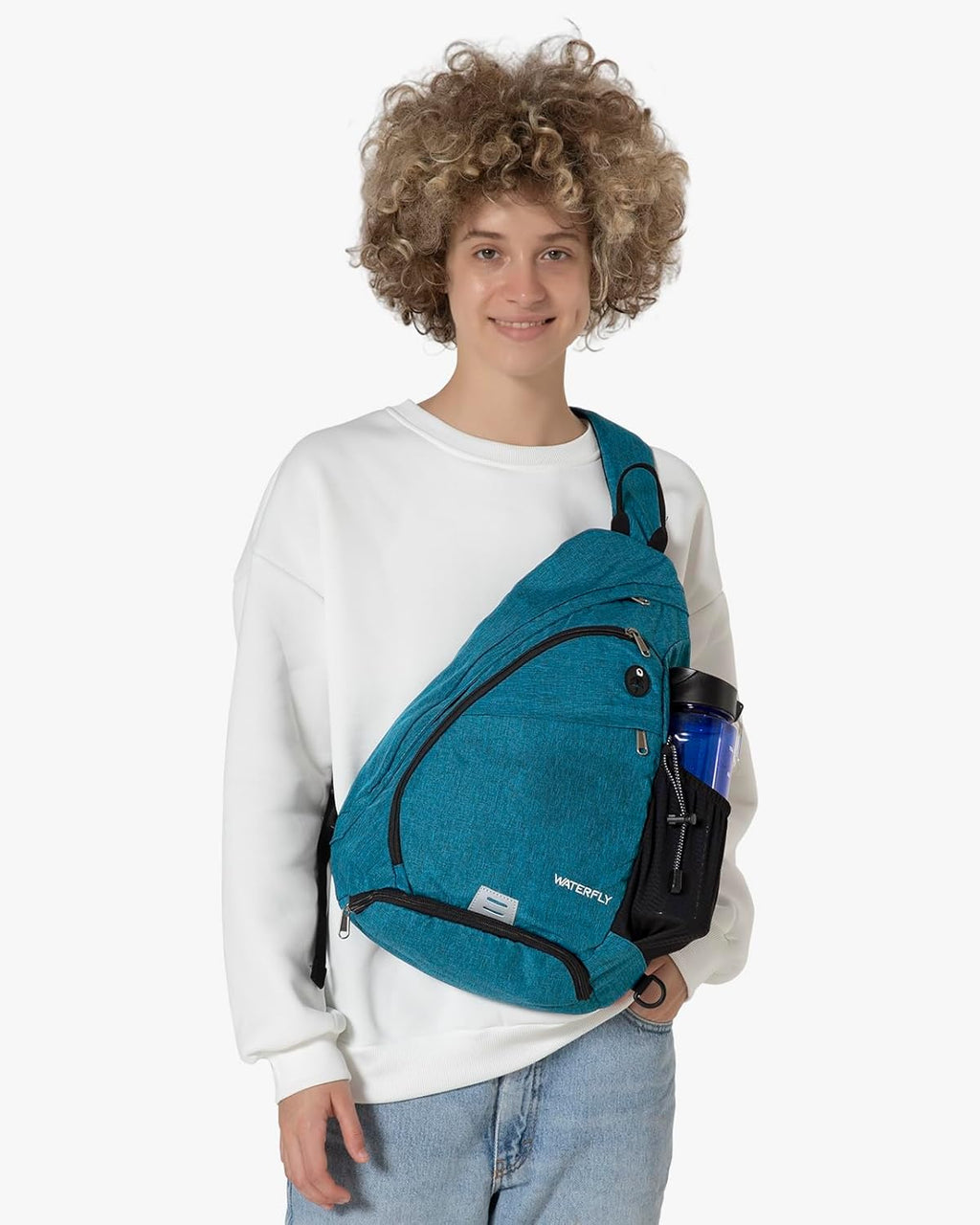 WATERFLY Large Sling Bag Crossbody Backpack Chest Pack for Men Women