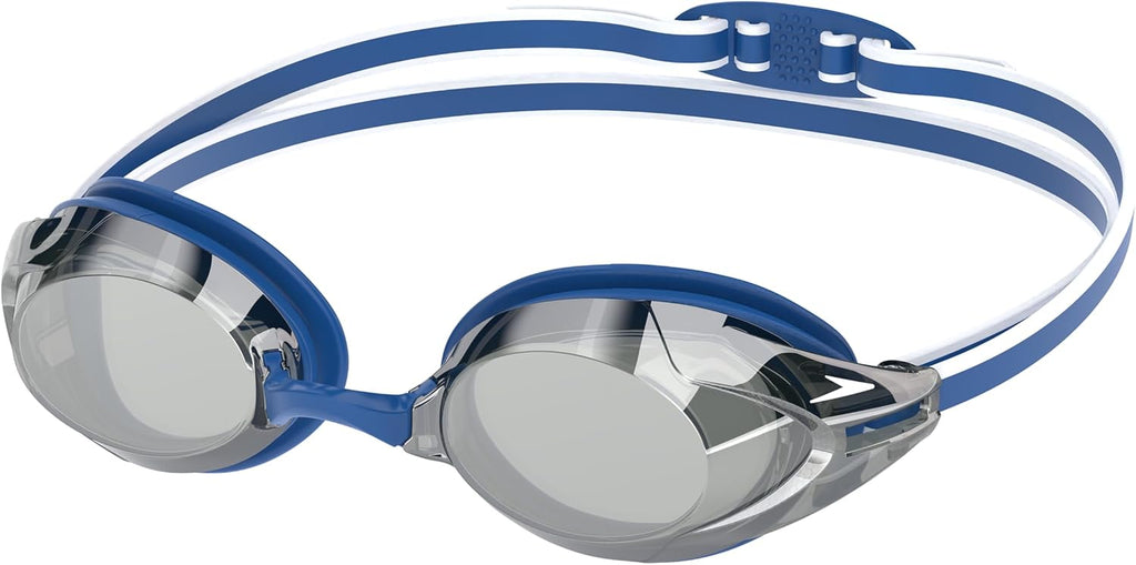 Speedo Vanquisher 3.0 Mirror Swim Goggles | Anti-Fog, UV Protection, Ocular 360 Lens, Hydrodynamic Racing Fit