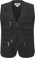 Men's Outdoor Vest Summer Fishing Vest Utility Lightweight Travel Safari Photography Casual Gilet with Multi Pockets
