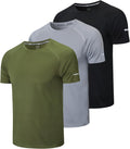 frueo Men's 1/3 Pack Workout Shirts Quick Dry Mesh Athletic T-Shirts