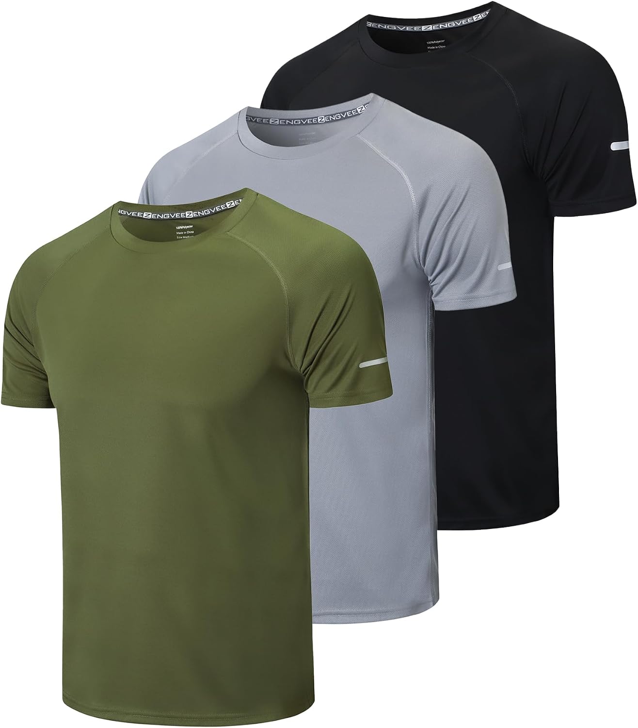 frueo Men's 1/3 Pack Workout Shirts Quick Dry Mesh Athletic T-Shirts