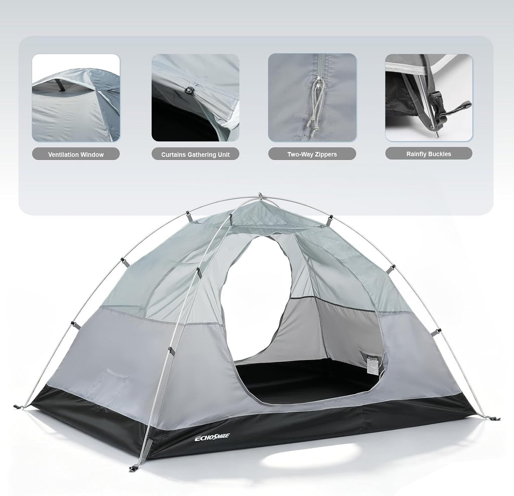 EchoSmile Lightweight Backpacking 2 Person Tent Waterproof Camping Tent