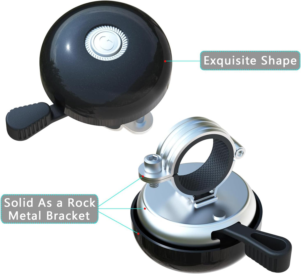 Greallthy Bike Bell Classic Bike Bells for Adults Youth, Bicycle Bell for Handlebars Adult, Loud Sound Beach Cruiser Mountain Bike Bell Accessories.