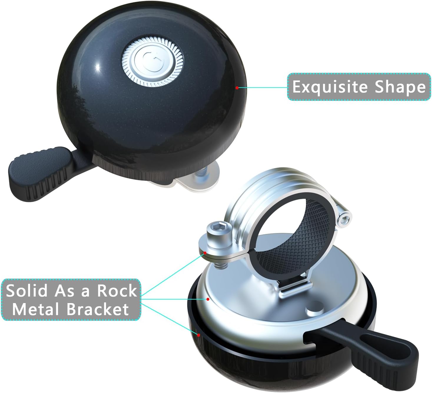 Greallthy Bike Bell Classic Bike Bells for Adults Youth, Bicycle Bell for Handlebars Adult, Loud Sound Beach Cruiser Mountain Bike Bell Accessories.