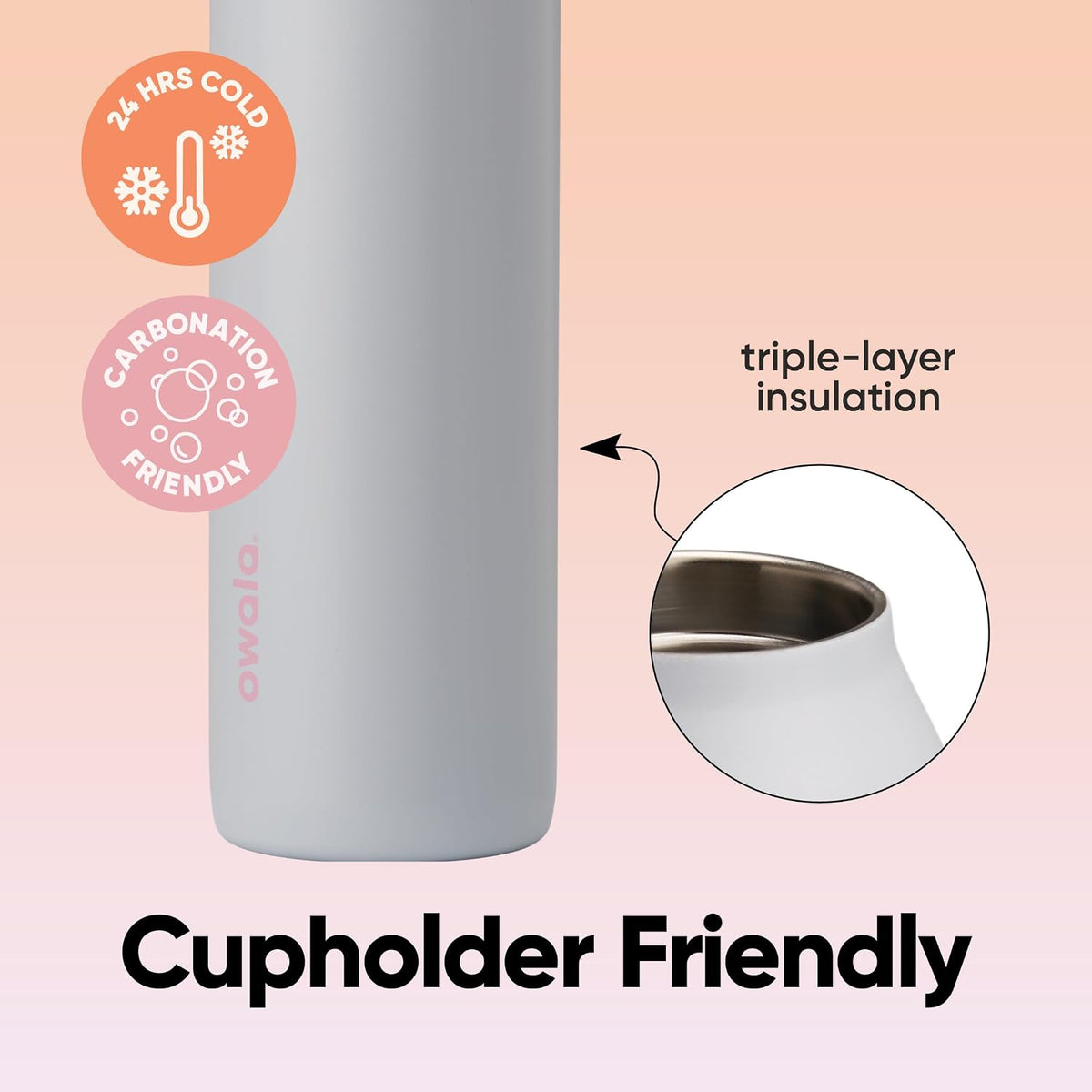 Owala FreeSip Twist Stainless Steel Water Bottle 24 oz Beach House