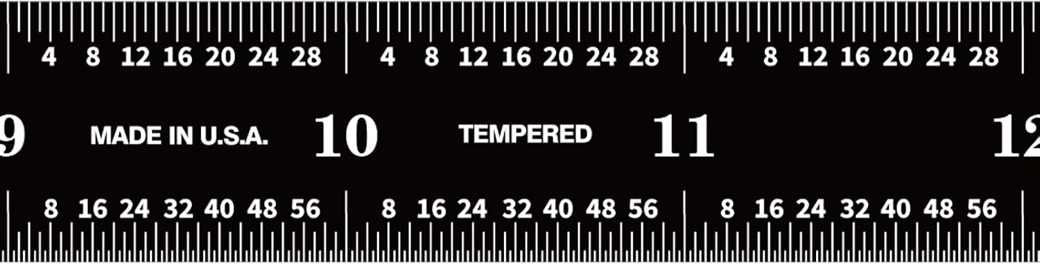 PEC Tools Made in USA 6 Inch Metal Ruler
