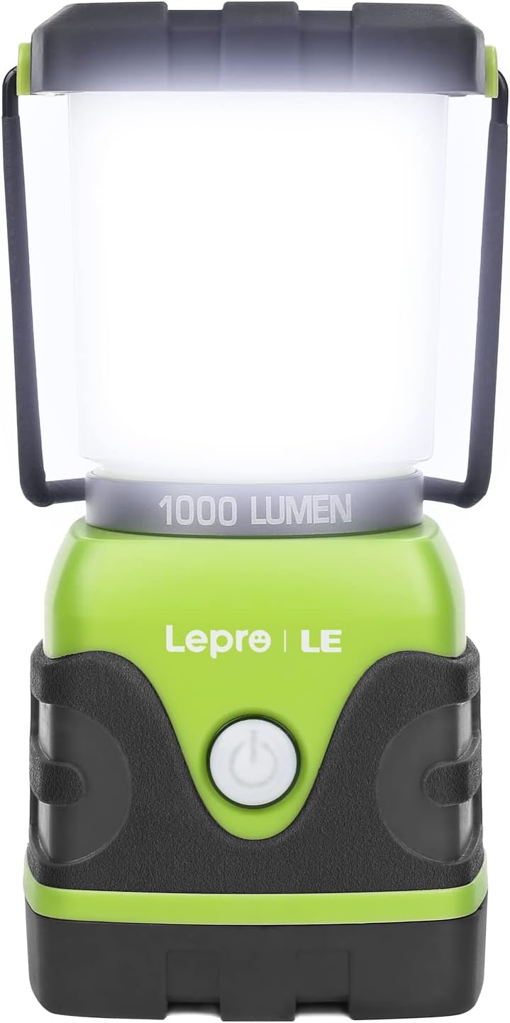 Lepro 1000LM Battery Powered LED Camping Lantern with 4 Light Modes, Green