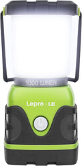 Lepro 1000LM Battery Powered LED Camping Lantern with 4 Light Modes, Green