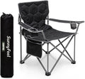 SUNNYFEEL Oversized Camping Chair for Adults, Heavy Duty 500LBS Black