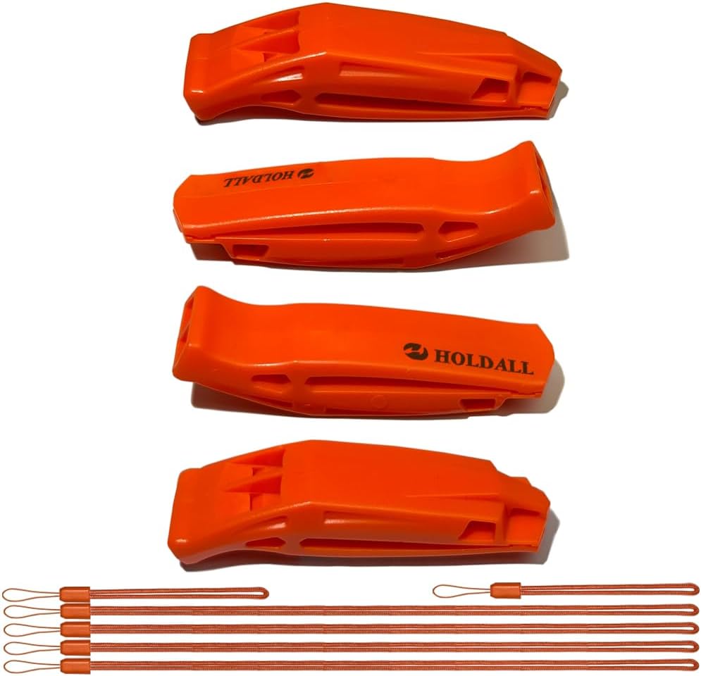 Emergency Safety Whistle with Lanyard, Loud Pea-Less Survival Whistles for Boating Kayaking Life Vest Paddle Board Rescue Signaling.