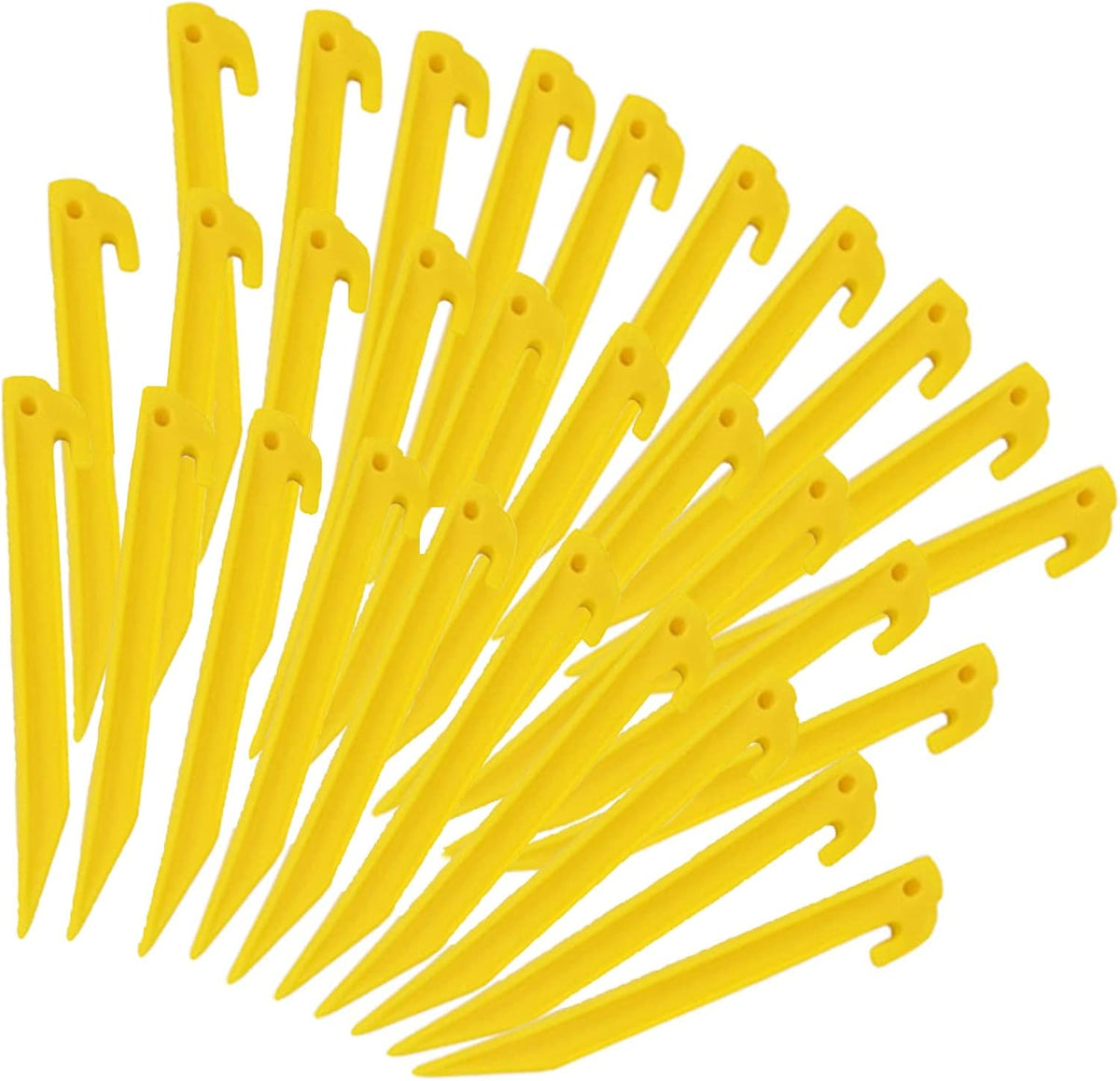 AITIME 30 Pcs Plastic Tent Stakes, 9 Inch Heavy Duty Camping Tent Pegs