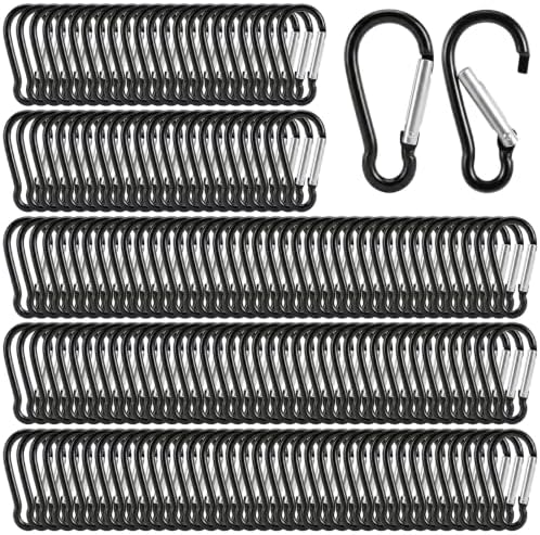 Dimeho 300pcs 1.8" Carabiner Clip Spring Snap Small Hooks Keychain Clip