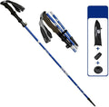 Outdoor Trekking Poles, Aviation Aluminum, 5-Section Collapsible, Adjustable 37-54 in, Lightweight with Tungsten Steel Tip