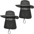 Men&Women Foldable Outdoor Sun Hat with Packable Neck Flap, UV Sun Protection Wide Brim Safari Cap