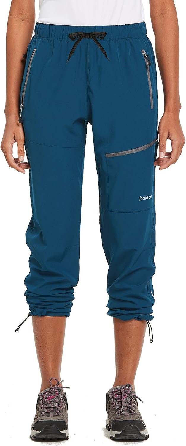 baleaf Women's Hiking Pants Quick Dry Lightweight Water Resistant Elastic Waist Cargo Pants for All Seasons