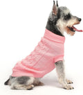 Small Dog Sweaters, Soft Knit Cold Weather Turtleneck Dog Clothes, Lightweight Warm Puppy Sweater for Chihuahua, Dachshund, Shih Tzu, Yorkie (Pink, M)