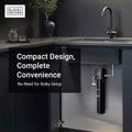 BLACK+DECKER Undersink Water Filter 15’’ | 2 Years | Reduces CHLORAMINE, Chlorine,Lead, PFAS, Bad Taste, Odor | Under Counter Water Filter Direct Connect to Kitchen Faucet | NSF/ANSI 42 Certified