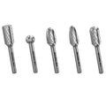 Professional 5 Pcs Tungsten Carbide Rotary Burr Bit Set 1/4" Shank