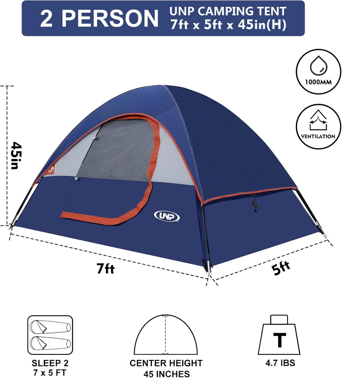 Camping Tent 2-4 Person Dome Tents