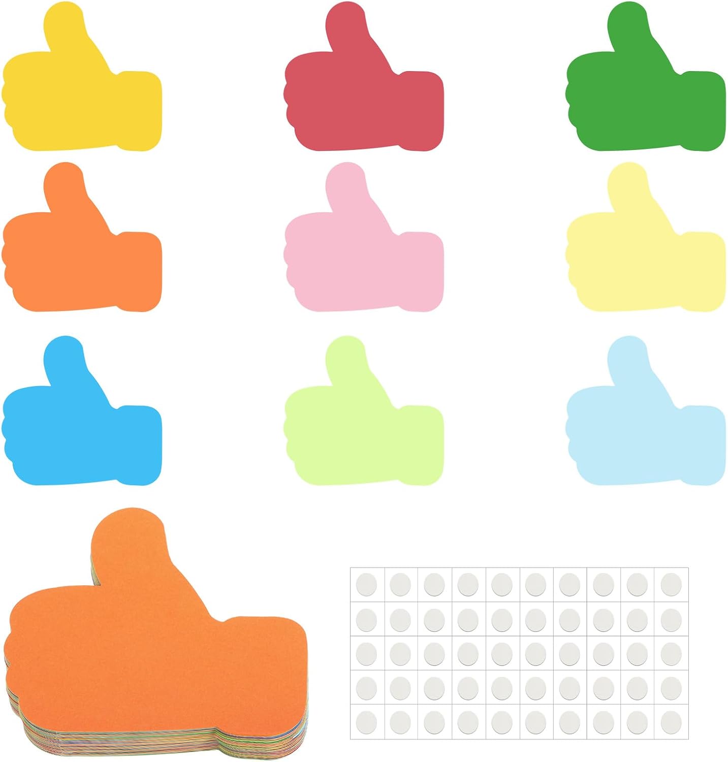 PATIKIL Like Cutouts, 45 Pack Paper, Colorful Shapes for Crafts & Arts, 5.7 x 6 Inch Sheets