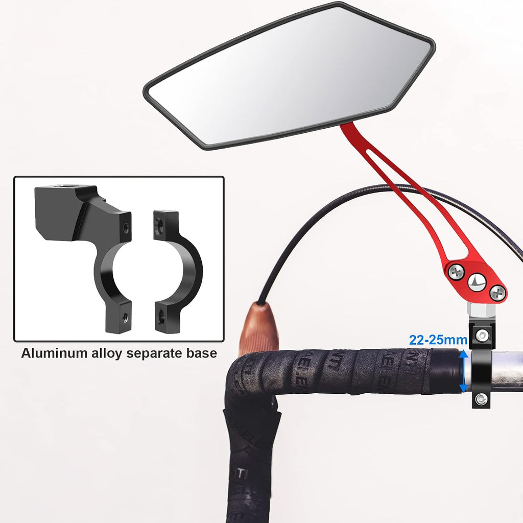 Diyife Bike Mirror, 2 PCS HD Version Large Bicycle Mirrors for Handlebars