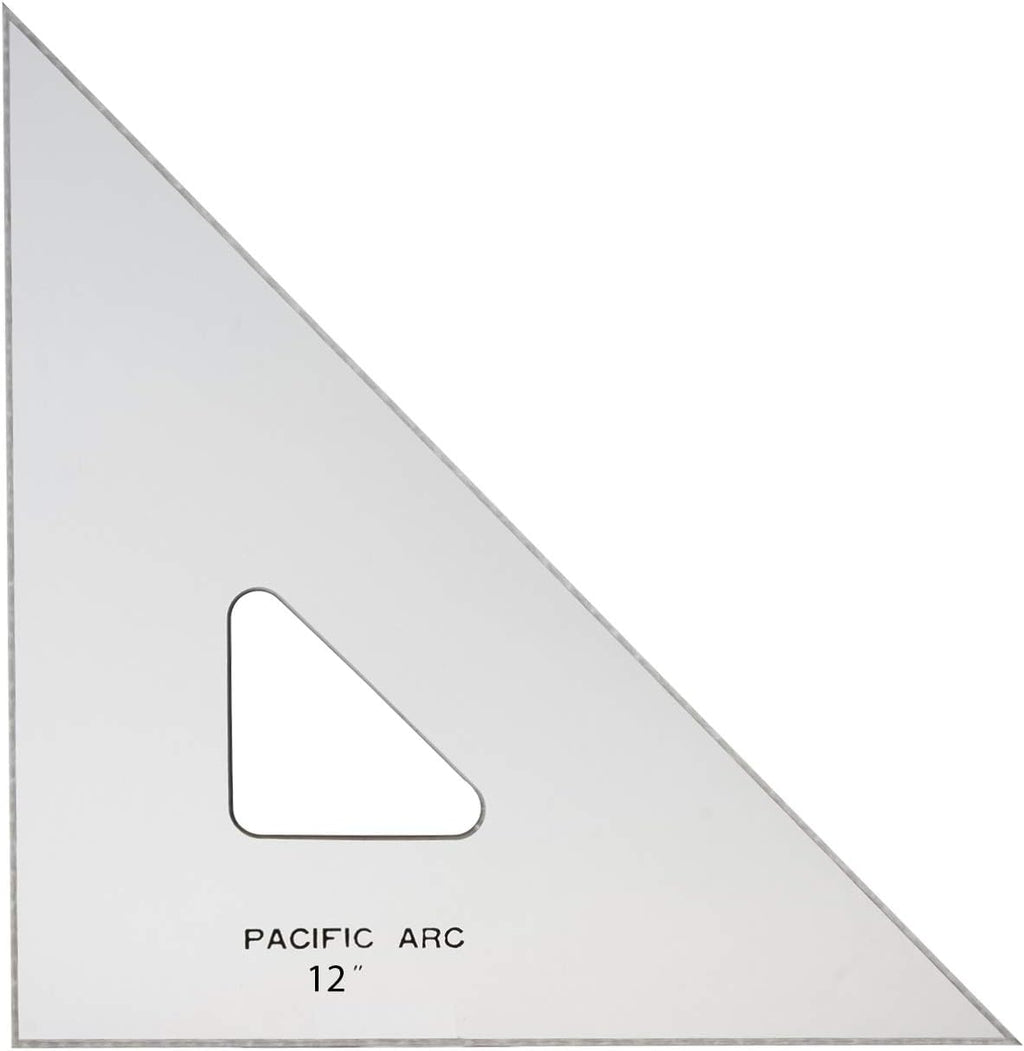 Pacific Arc Drafting Triangle, 18-inch, 30/60/90 Degrees, Fluorescent Orange
