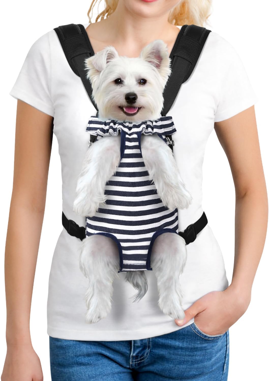 YUDODO Pet Dog Carrier Backpack Adjustable Front Carrier for Small Dog Cat