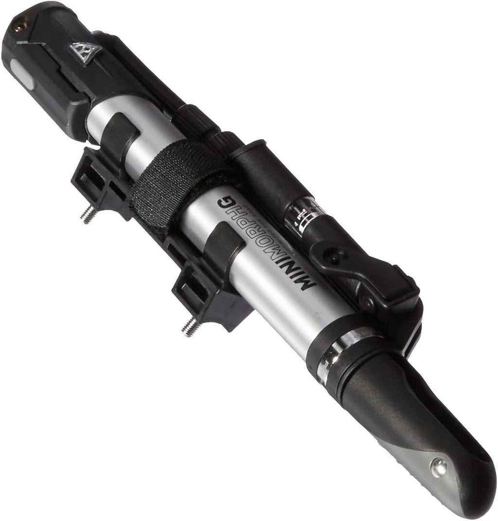 Topeak Mini Morph Bike Pump – Compact High-Pressure Portable Bicycle Pump – Fits Presta, Schrader & Dunlop Valves – Durable Aluminum Barrel