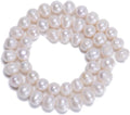 AD Beads Natural Freshwater White Pearl Round Beads 15" 4mm 6mm 8mm 9mm 10mm 11mm 12mm (8-9mm)