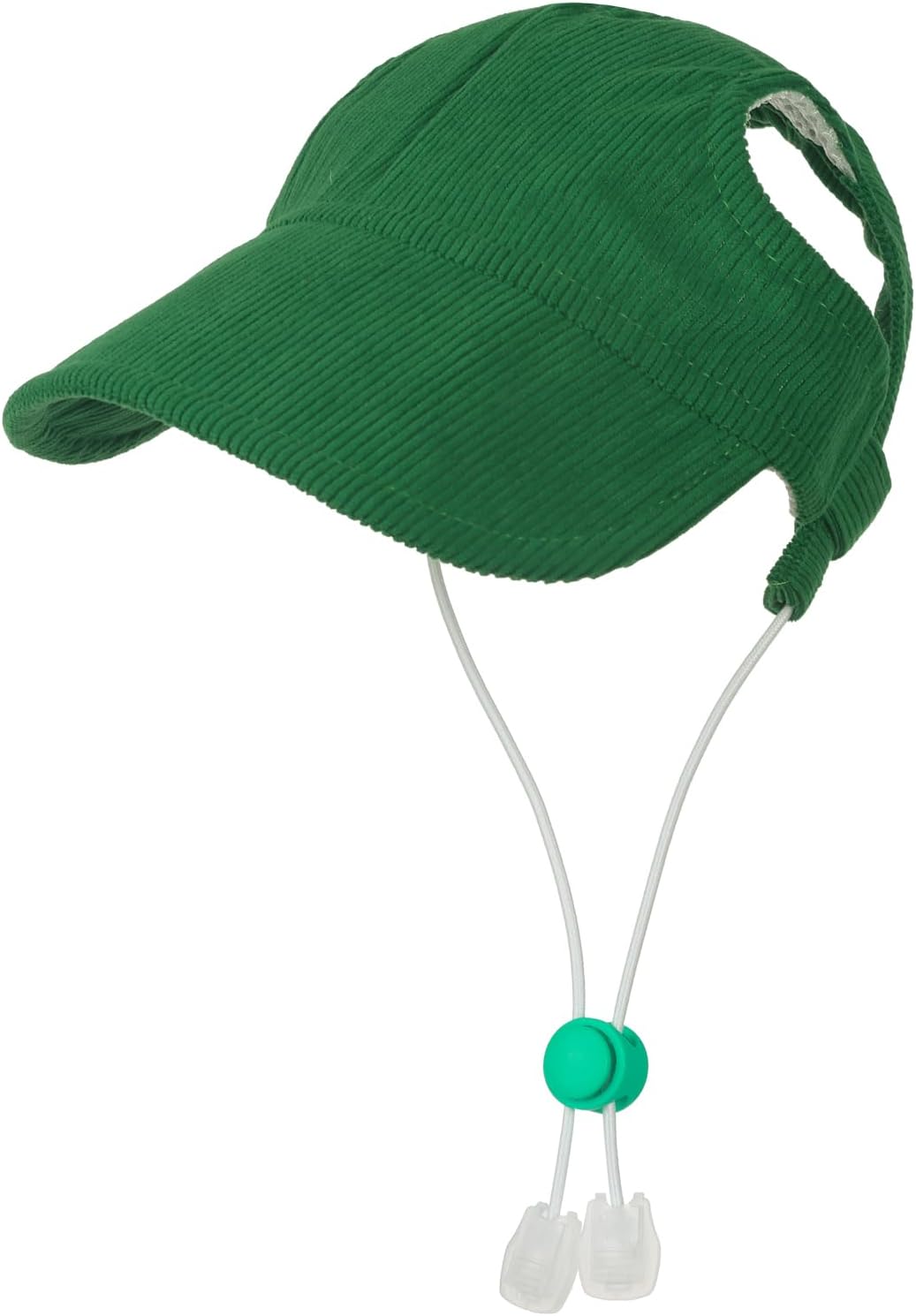 Pet Dog Baseball Cap, Cat Hat, Cat Dog Sun Cap with Ear Holes, Adjustable Puppy Outdoor Sun Hat (Pure Green, Medium)