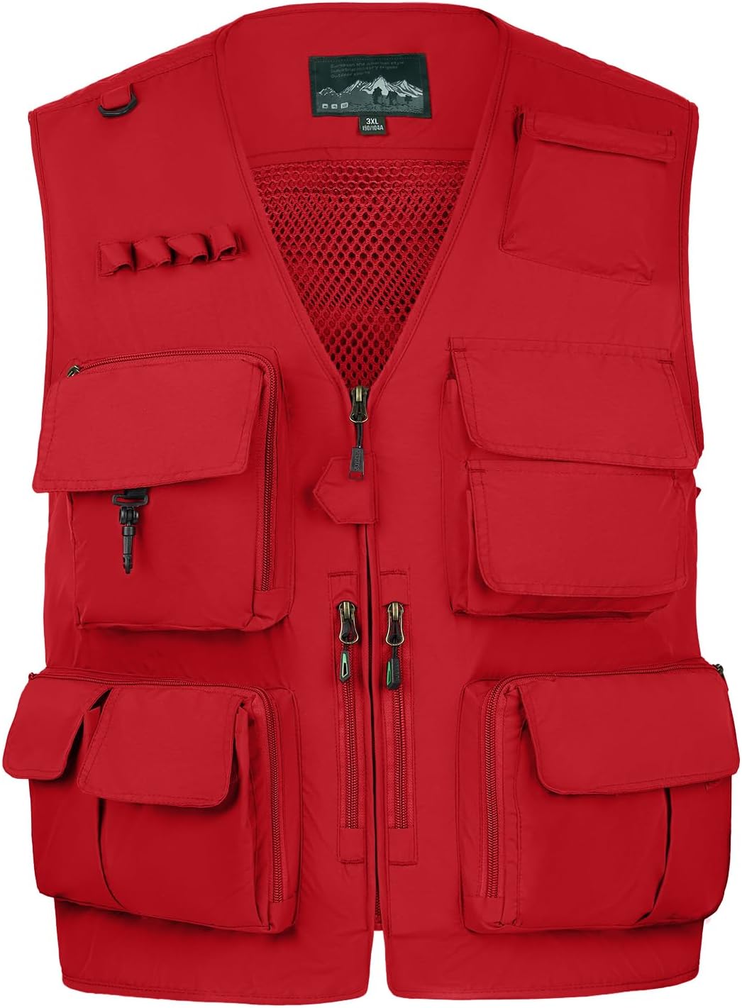 AOTORR Mens Outdoor Work Safari Cargo Photo Travel Fishing Vests for Men with Multi-pockets
