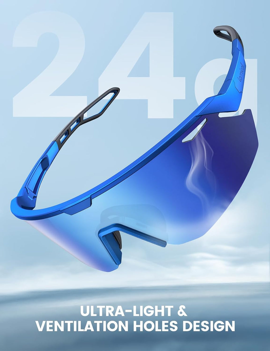 Lamicall 24g Polarized Sports Sunglasses for Men Women - UV400 Protection Sun Glasses for Baseball Running Cycling Fishing
