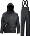 TOWN&FIELD Rain Suits for Fishing Waterproof Rain Gear for Men Women Heavy Duty Rain Coat Jacket with Pants/Overalls