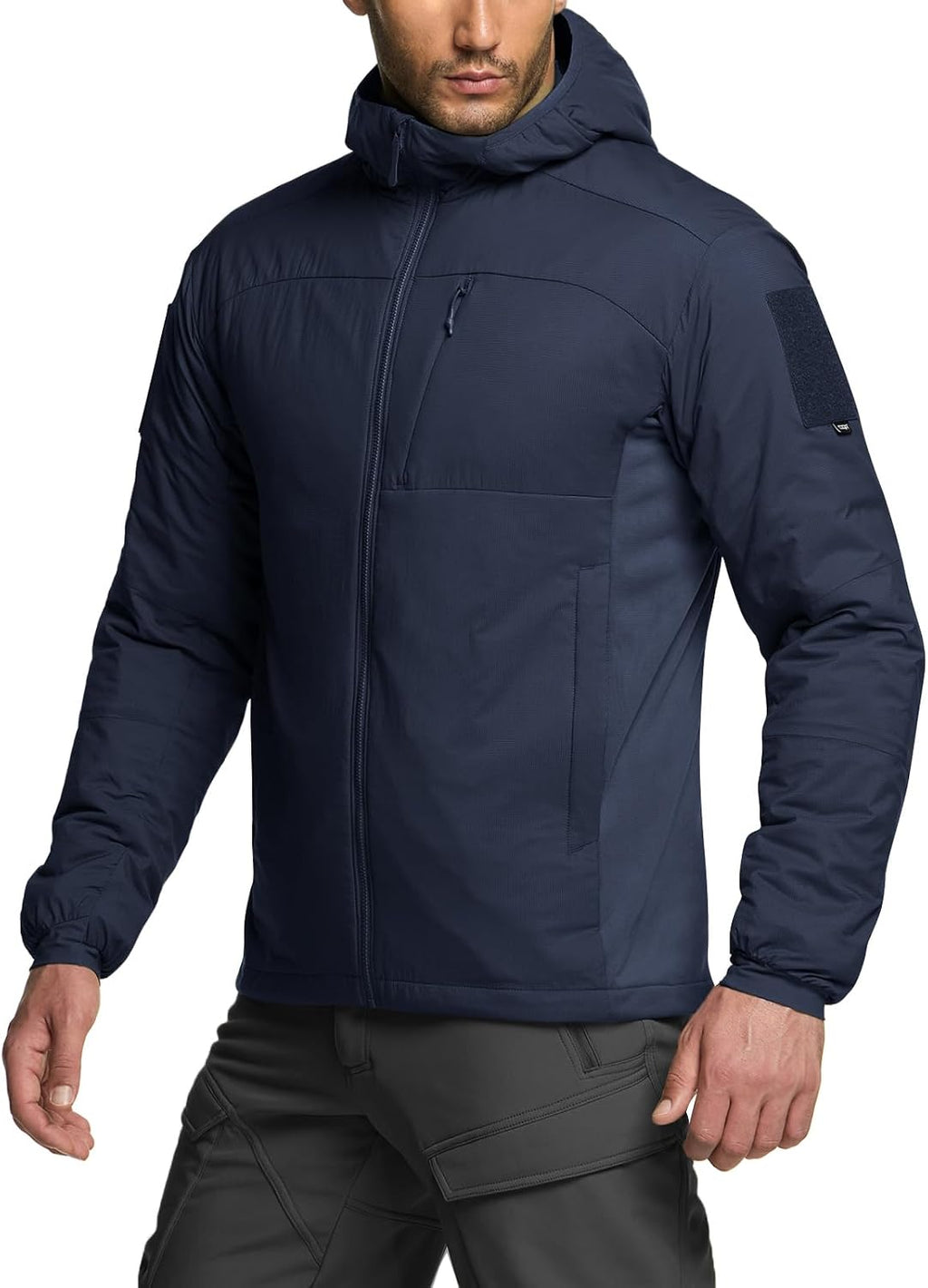 CQR Men's Lightweight Warm Insulated Jacket, Windproof Water Resistant Winter Active Coat for Hiking Work Outdoor Tactical