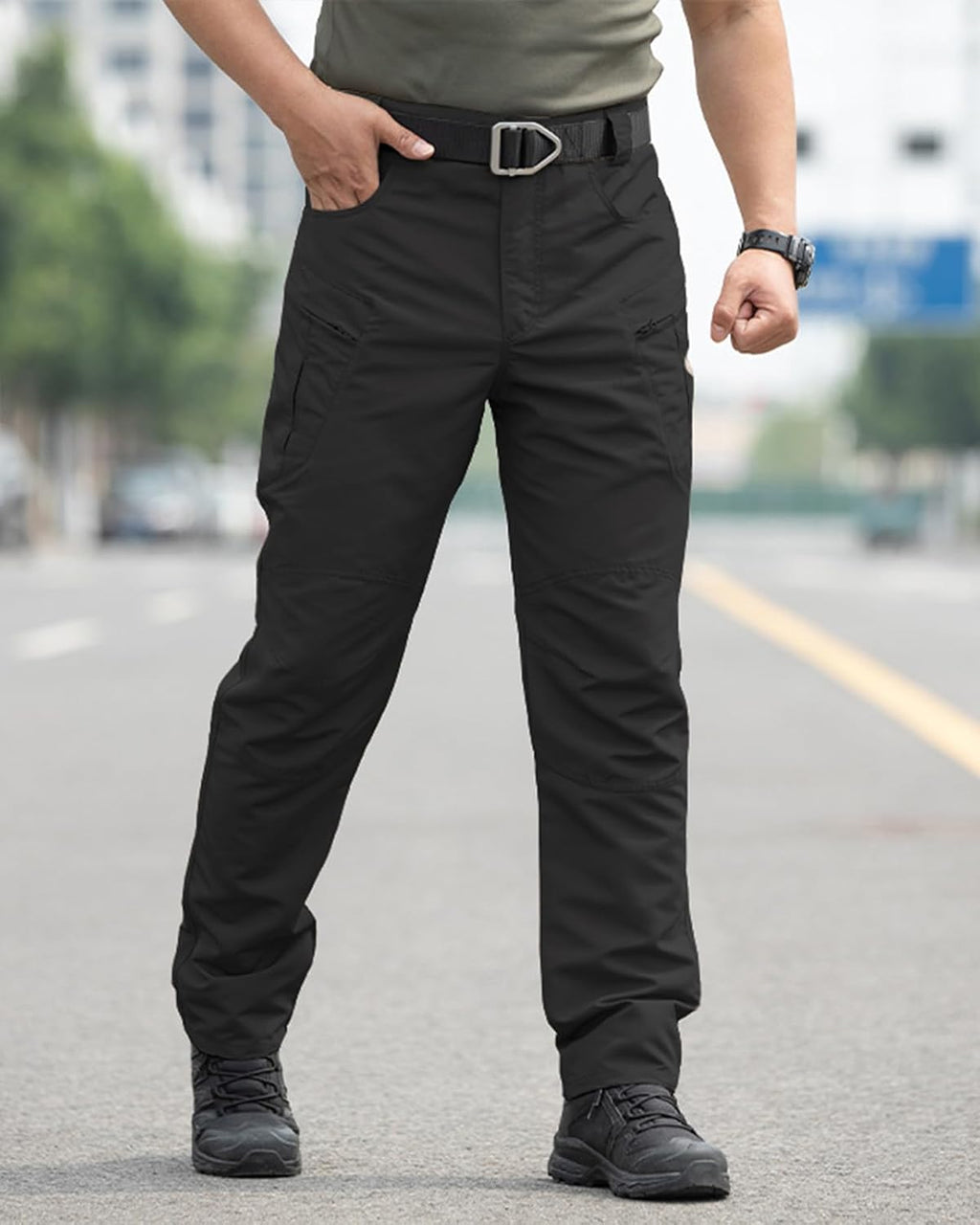Men's Stretch Tactical Pants,Water Resistant Ripstop Cargo Pants,Lightweight Outdoor Work Hiking Pants with Pockets